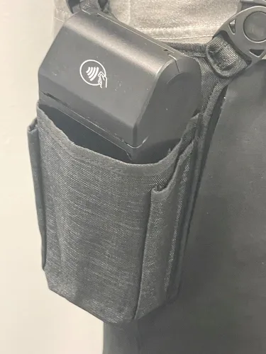 Vista 6 de Toast Go 1 / Toast Go 2 - Bolsa de pago con eslinga/cintura y clip de metal resistente para cinturón