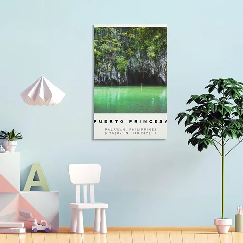 Vista 4 de Póster de Puerto Princesa, impresión colorida, arte de pared de Puerto Princesa, decoración de fotos de Puerto Princesa, póster de arte en lienzo