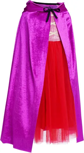 Vista 5 de Disfraz de Halloween para niñas, vestido de bruja con capa, peluca de Halloween, trajes de cosplay