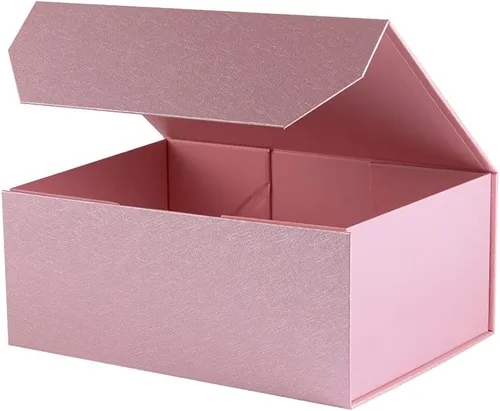 Vista 24 de Caja de regalo negra con tapa de 12 x 8 x 2.5 pulgadas, caja de regalo magnética para envolver, caja de regalo a granel para regalo, grano de malla