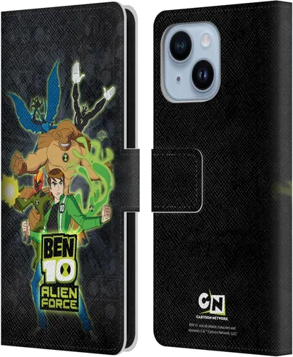 Vista 8 de Head Case Designs Funda con licencia oficial de Ben 10: Alien Force Ben's Jacket Graphics de piel tipo cartera compatible con Apple iPhone 14 Plus