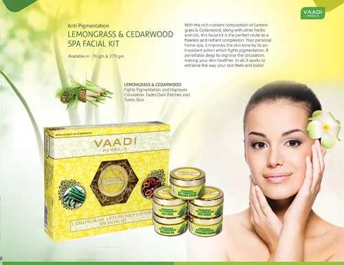 Vista 4 de Vaadi Herbals Lemongrass & Cedarwood Spa Facial Kit 1 Kit