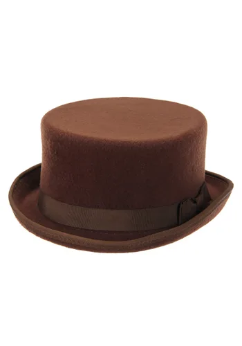 Vista 3 de Sombrero Top Hat Marrón John Bull para Disfraz Multicolor