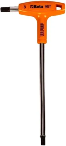 Vista 12 de Beta 96T Llave Hexagonal con Mango en T Métrica de 2.5mm Llave Allen Ergonómica de Alto Torque con Puntas Hexagonales Duales Agujero