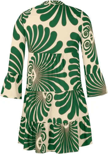 Vista 2 de HUANKD Vestidos de verano de jardín para mujer, sexy, cuello en V, manga corta, playa, falda de fiesta, vestidos de otoño para 2023, S-2XL