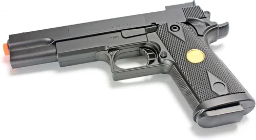 Vista 7 de BBTac Paquete de pistola de Airsoft Desert Raider - Potente rifle de resorte, escopeta de acción de bomba, SMG, dos pistolas y pellets BB, paquete