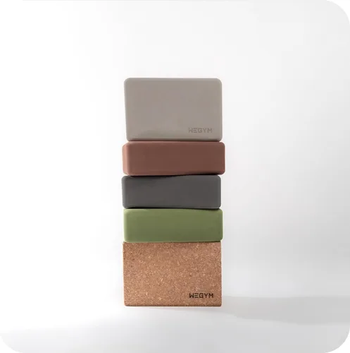 Vista 2 de WeGym Yoga Blocks for Yoga and Pilates, 3-Height Stackable Support at Home Supportive sides, comfortable grip, yoga, Pilates, mobility training