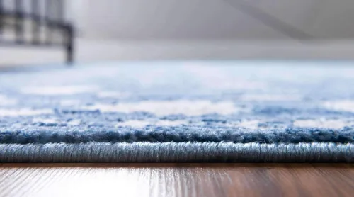 Vista 5 de Unique Loom Boston Collection - Alfombra rectangular de 2 x 3 pies y 1 pulgada, color azul y marfil