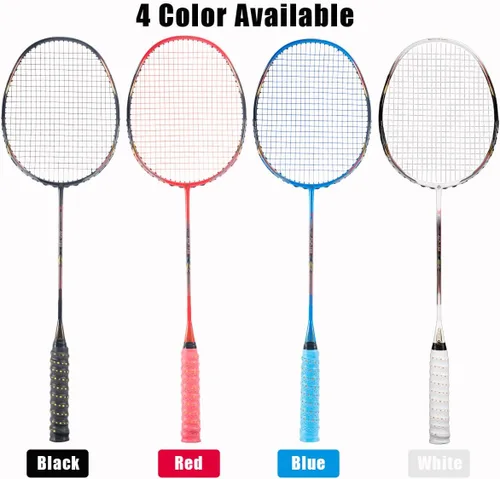 Vista 3 de ALP-188 Air 10U G5 - Juego de 2 raquetas de bádminton de fibra de carbono profesional súper ligeras para deportes al aire libre, incluye 1 bolsa