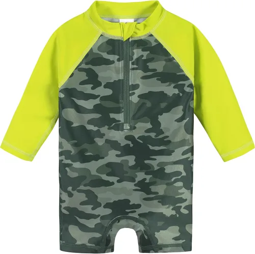 Vista 12 de Gerber Traje de baño de protección solar de manga larga para bebés y niños pequeños Azul (Blue Anchor)