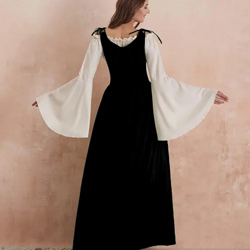 Vista 3 de Abaowedding Disfraz medieval renacentista para mujer