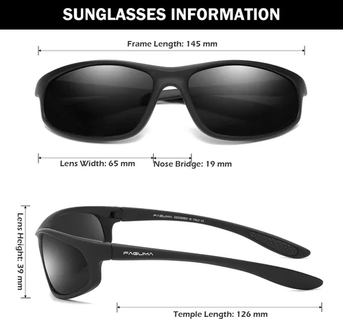 Vista 21 de Gafas de sol deportivas polarizadas para hombres, ciclismo, conducción, pesca, protección UV400