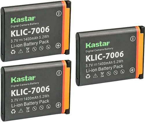 Vista 4 de Kastar Batería K7006 de repuesto para batería Kodak KLIC-7006 K7006 LB-012 y cargador Kodak KLIC-7006, Kodak PixPro FZ51 (KDK-FZ-51BL) PixPro FZ52