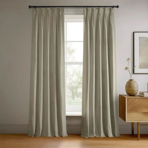 Vista 13 de HPD Half Price Drapes Cortinas Opacas de Terciopelo - 84 Pulgadas de Largo 1 Panel Cortina Opaca Signature Plisada para Sala de Estar y Dormitorio