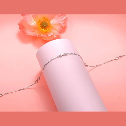 Vista 3 de Gargantilla ajustable de plata de ley S925 con colgante, joyería para mujeres y niñas.