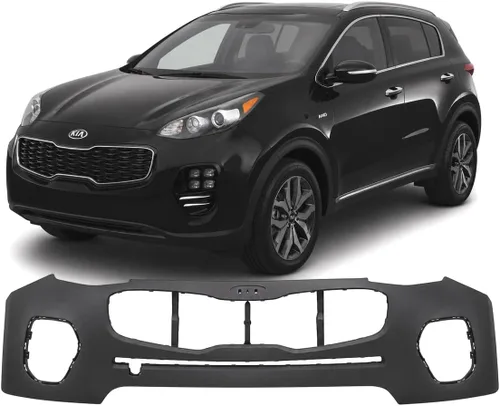 Vista 45 de FitParts Compatible con Nissan Titan 2017 cubierta de parachoques delantero superior