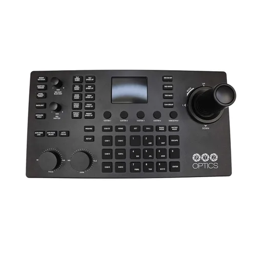 Vista 3 de PTZOptics SuperJoy Controlador de joystick de cámara PTZ NDI, IP y serie con pantalla LCD grande, modos Basic Plus y Matrix