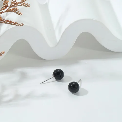 Vista 119 de Natural Stone Stud Earrings for Women 8mm Sterling Silver Genuine Gemstone Earrings Handmade Sterling Silver Crystal Stud Earrings for Women