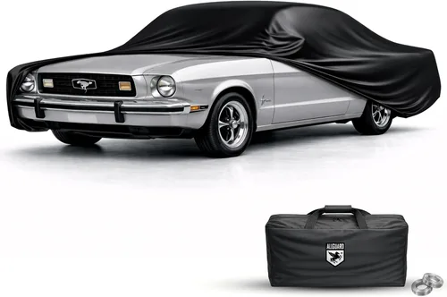 Vista 9 de Funda de coche para Ford Mustang 1ª generación (1964-1973), resistente a los arañazos, cubierta de interior de satén negro, material ultra suave