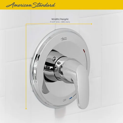 Vista 3 de American Standard TU075500.295 Colony PRO Kit de moldura solo válvula con cartucho, níquel cepillado
