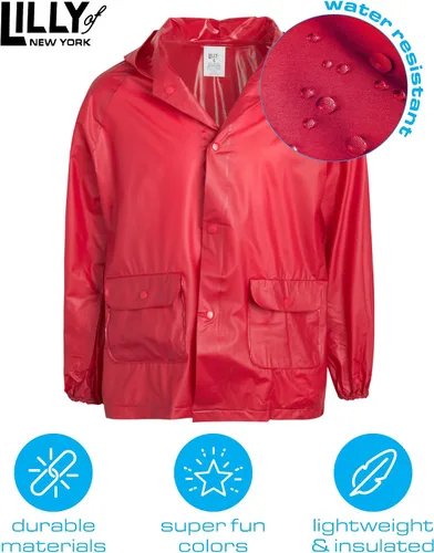 Vista 2 de Chubasquero para niños - Chaqueta impermeable con capucha para bebés, niños pequeños, niños (12M-6)
