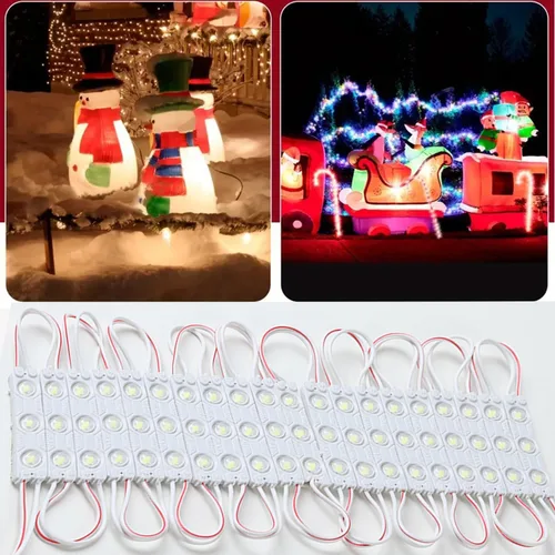Vista 8 de Módulo LED, 20 piezas, 3 m (9.8 pies) 2835 SMD, 150 lúmenes por módulo LED, IP65, luz decorativa impermeable para inflables navideños, letras