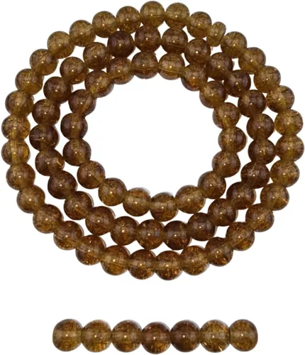 Vista 52 de DandS ltd Cuentas de cristal agrietadas para la fabricación de joyas, champán, pulseras vibrantes de bricolaje, collares, aretes, suministros
