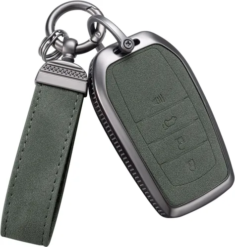Vista 11 de YO&YOYE Compatible con funda para llave Toyota con llavero, estuche de cuero protector para llave inteligente para Camry RAV4 Highlander C-HR Prius