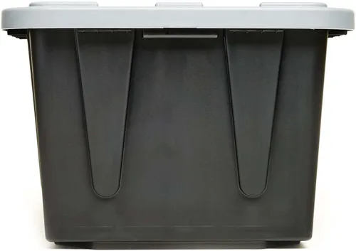Vista 3 de 4427EBKDC.02 Caja de plástico reciclado resistente, contenedor de almacenamiento, 27 galones, negro, 2