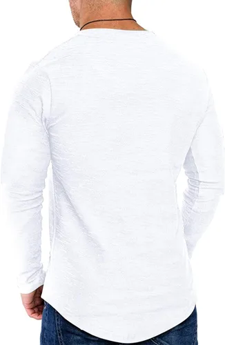 Vista 4 de Camiseta deportiva de algodón para hombre, gimnasio y entrenamiento.