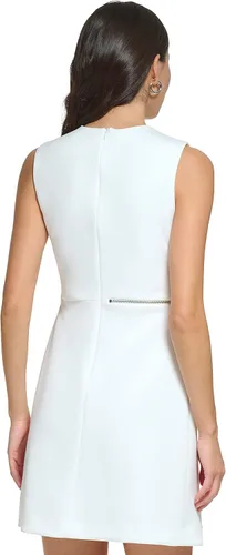Vista 2 de DKNY Vestido tubo de buceo con detalle de cremallera para mujer