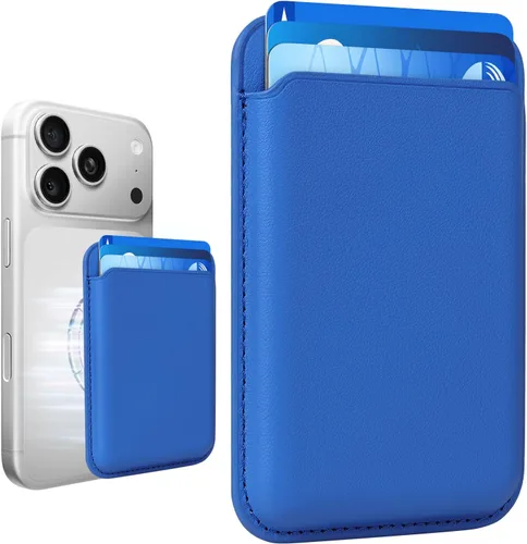 Vista 10 de Cartera de cuero Mag-Safe RFID magnética más resistente para la serie iPhone 17, accesorios Mag-Safe que se adhieren a la serie de iPhone Verde claro