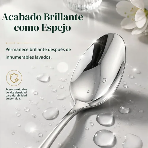 Vista 3 de HaWare Juego de cubiertos para 4, 20 piezas de cubiertos de acero inoxidable resistentes, juego de cubiertos de grado alimenticio que incluye