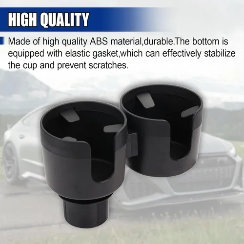 Vista 3 de Extensor de Portavasos Doble para Automóvil, Soporte Multifuncional 2 en 1 para Bebidas de Auto con Inserto de Base Ajustable, Adaptador