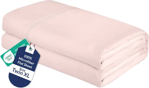 Vista 33 de Royale Linens Sábana Plana Individual – Sábanas Planas de Microfibra Cepillada Ultra Suave 1800 Solamente – Sin Arrugas y Resistentes a las Manchas