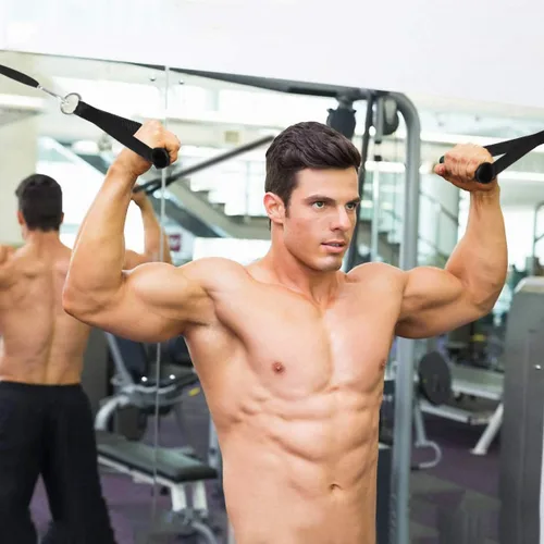 Vista 7 de SEWACC 1 par de asas de cable para tirar, manijas de ejercicio de gimnasio, bandas de resistencia, reemplazo de mango de ejercicio resistente