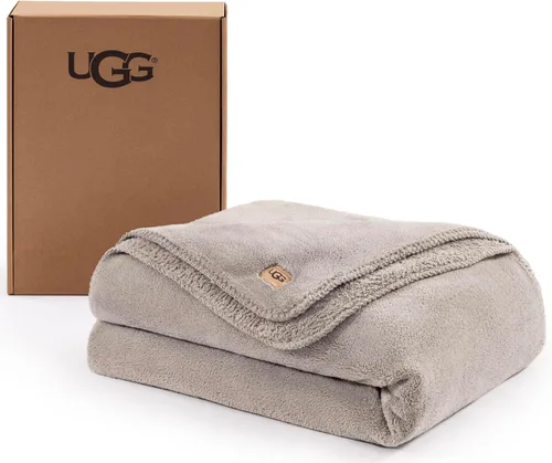 Vista 11 de UGG Whitecap Queen - Manta de forro polar de felpa, 90 x 90 pulgadas, color Azul