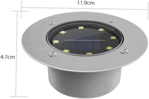 Vista 9 de jojofuny Luces solares de tierra al aire libre Luces de jardín Lámpara enterrada Lámpara de césped No requiere cableado