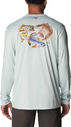 Vista 2 de Columbia Terminal Tackle PFG Carey Chen - Manga larga para hombre, color verde fríociprés Inshore Trio, talla L