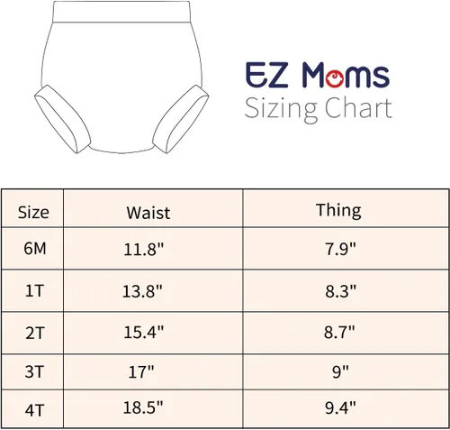 Vista 4 de EZ Moms Paquete de 2 pañales de natación para bebé, reutilizables, suaves y sedosos, lavables, pañales de natación para niños de 6 meses, pañales
