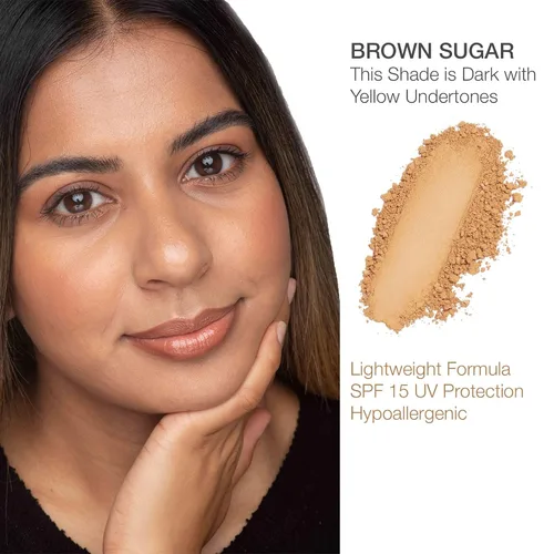 Vista 3 de Bellapierre Base mineral compacta SPF 15 – Base de maquillaje en polvo prensado, corrector, polvo de acabado y fijación, compacta para llevar