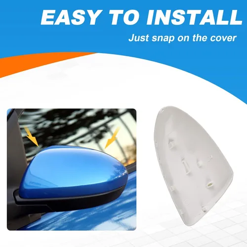 Vista 7 de Cubierta protectora de carcasa de espejo retrovisor de fibra de carbono para puerta, compatible con Mazda 2/3 2010-2013