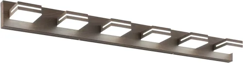 Vista 89 de SineRise - Moderna lámpara LED para tocador de baño (2 luces, 39.4 cm, regulable), iluminación de pared de baño moderna de acrílico cepillado sobre