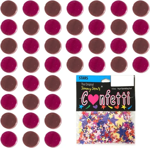 Vista 168 de Confetti Circle 1/4" Negro, Azul Marino Combo - 2 bolsas de media onza (1 oz) (8550/9971)
