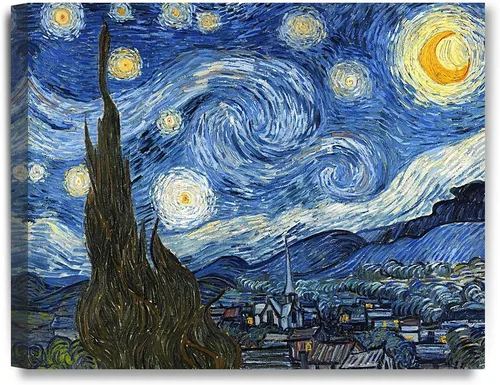 Vista 47 de Serie de pinturas de Vincent Van Gogh (favoritos). Reproducción de arte clásico de Van Gogh, impreso en lienzo, Algodón, Almond Blossom, 16x20
