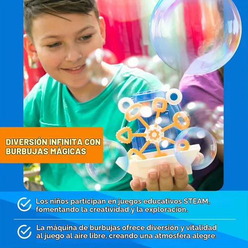 Vista 8 de 4M KidzRobotix - Robot de Burbujas - Construye un Robot de Máquina Automática de Burbujas, Inspira el Aprendizaje STEM, Aumenta la Creatividad