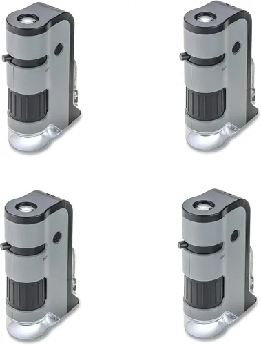 Vista 9 de Carson MicroFlip 100x-250x - Microscopio de bolsillo con luz LED y UV con base deslizante abatible y adaptador con aplicación CarsonCam