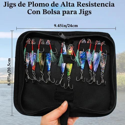 Vista 5 de Plantillas de pesca verticales de agua salada, cuchara de jigging vertical, señuelos de atún de pesca, señuelos artificiales de pesca para atún