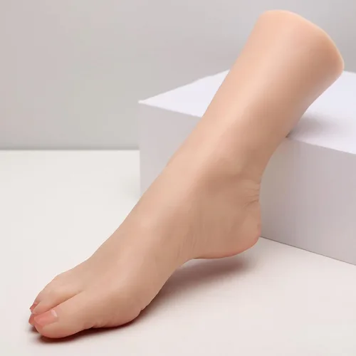 Vista 7 de Zishine Modelo de pie femenino de silicona, maniquí de pies de silicona integrado en el hueso, arrugas en las suelas, fijación ósea articular según
