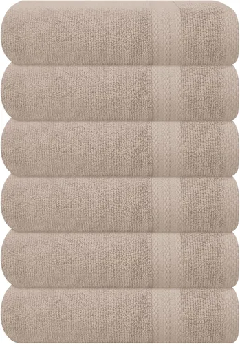 Vista 52 de GLAMBURG Juego de 2 Sábanas de Baño Extra Grandes de Algodón Premium de 700 GSM - 100% Algodón Peinado - 2 Sábanas de Baño 35x70 pulgadas - Calidad